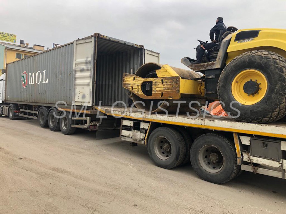 Loading Roller into container40'